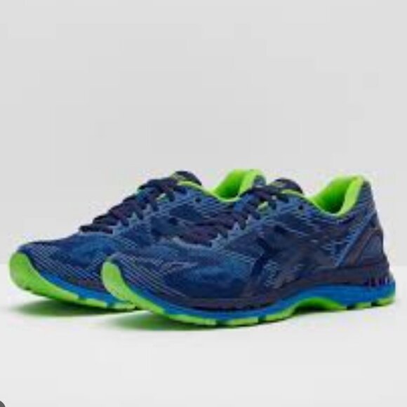 ASICS GEL Nimbus 19 Lite Show T7C3N Men's 7 (D) 40 EUR DarK Navy Blue Green Sole - Picture 1 of 10
